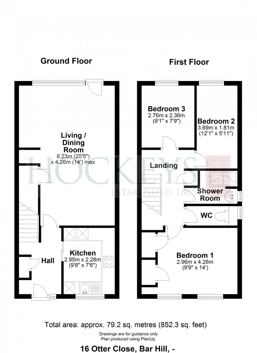 Floorplan for Otter Close, Bar Hill, CB23