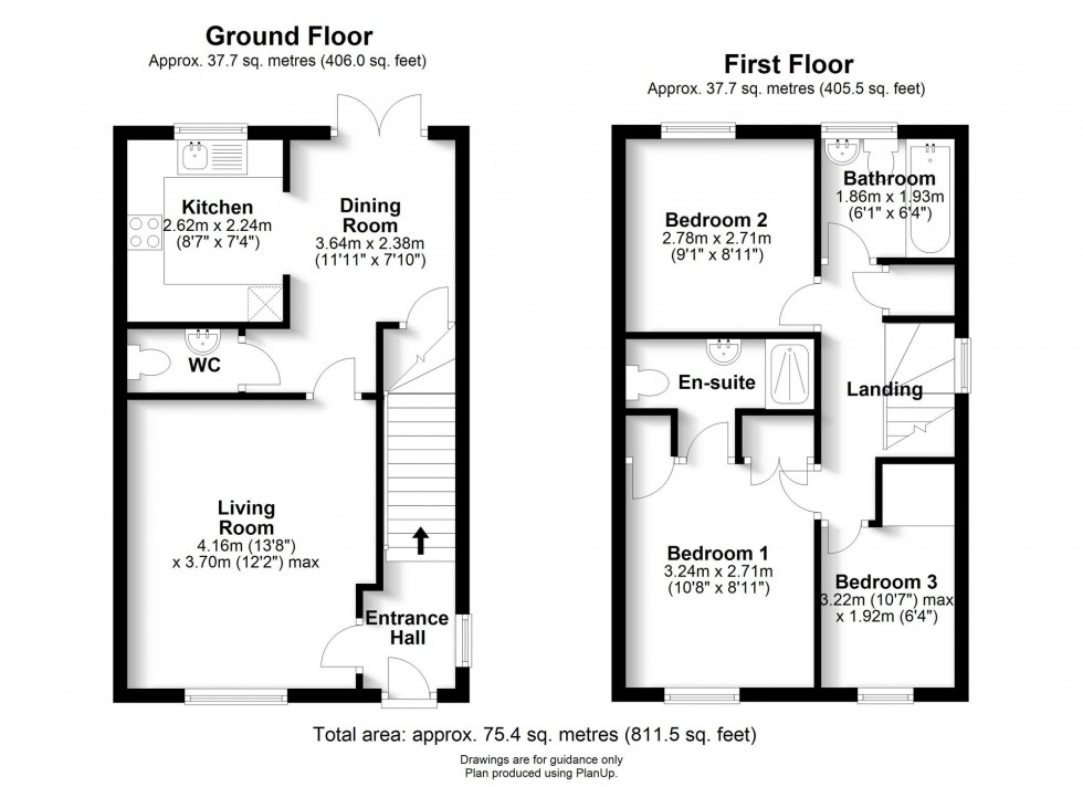 Floorplan for Saxon Close, Oakington, CB24